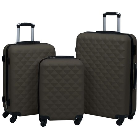 vidaXL Ensemble de valises rigides 3 Pièces Anthracite ABS