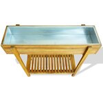 vidaXL Lit surélevé de jardin Bois massif d'acacia et zinc