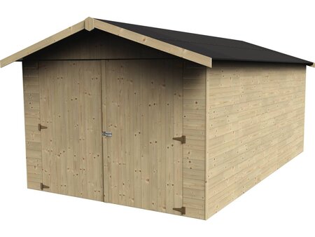 Garage bois "garove" - 12.57 m² - 2.73 x 4.61 x 2.21 m - 15 mm