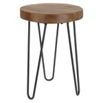H&S Collection Tabouret décoratif avec pieds en métal 30x42 cm