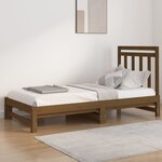 vidaXL Lit coulissant Marron miel 2x(90x190) cm Bois de pin massif