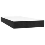vidaXL Lit à sommier tapissier et matelas Noir 200x200 cm Velours