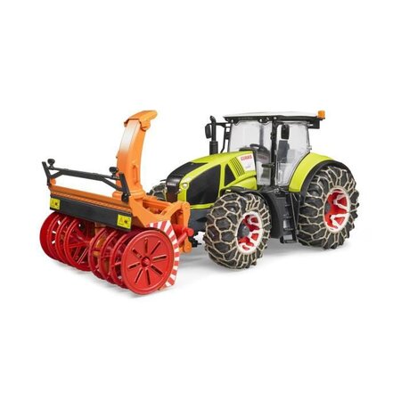 BRUDER - Tracteur CLAAS Axion 950 avaec chaînes et souffleuse a neige - 48 cm