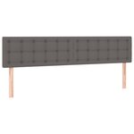 vidaXL Lit à sommier tapissier avec matelas Gris 200x200 cm Similicuir