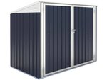 Cache poubelle en métal "New York" - 100 x 172 x 131 cm - Gris