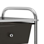 vidaXL Chariot de rangement mobile à 4 tiroirs Noir Plastique