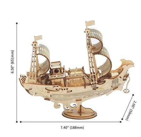 maquette en bois Navire diplomatique japonais