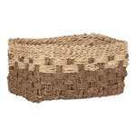 Panier rectangulaire en jonc de mer 30 x 20 x 15 cm