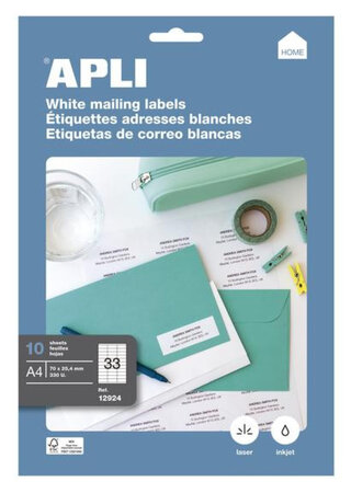 P10  Feuilles  330 Étiquettes Multi-Usage Blc 70X25 4