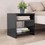 vidaXL Table de chevet Noir brillant 40 x 30 x 40 cm Aggloméré