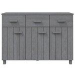 vidaXL Buffet HAMAR Gris foncé 113x40x80 cm Bois massif de pin