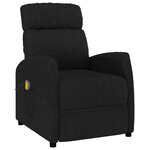 vidaXL Fauteuil de massage Noir Tissu