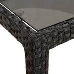 vidaXL Ensemble à dîner de jardin et coussins 7Pièces Noir Résine tressée