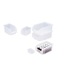 (lot   36 bacs) bac à bec plastique translucide 230 x 150 x 125mm