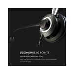 Jabra biz 2400 ii casque mono supra-auriculaire quick disconnect - casque léger filaire antibruit avec voix hd et coussinet soup