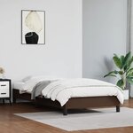 vidaXL Cadre de lit Marron 90x200 cm Similicuir