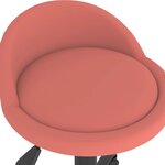 vidaXL Chaises pivotantes à manger lot de 2 Rose Velours