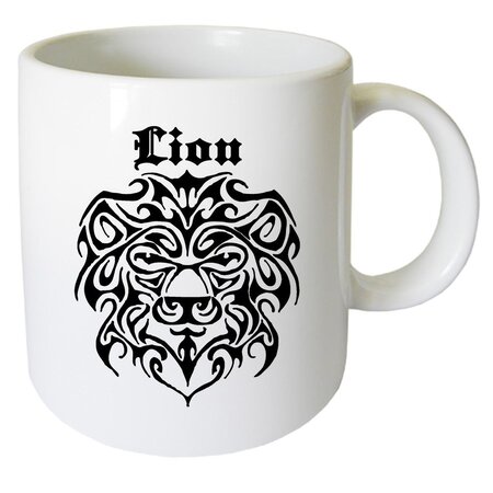 Tasse en céramique lion cbkreation