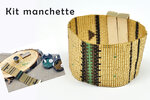 Kit bracelet manchette perle Miyuki 11/0 tissé Incas doré