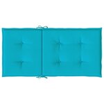 vidaXL Coussins de chaise à dossier bas 6 Pièces turquoise tissu