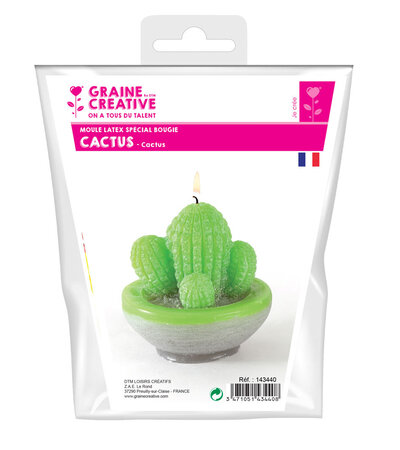 Moule à bougie en latex Cactus