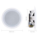 vidaXL Haut-parleurs muraux et de plafond intégrés 2 Pièces 80 W