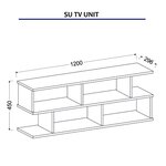 Homemania Meuble TV Su 120x29 6x45 cm Chêne