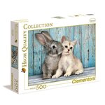 PUZZLE 500 pieces - Chaton et Lapin - 49 X 36 cm