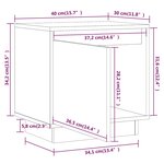 vidaXL Tables de chevet 2Pièces Marron miel 40x30x40cm Bois de pin solide