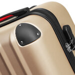Tectake set de 4 valises pucci - champagne