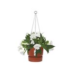 ELHO Pot de fleurs a suspendre Greenville 24 - Extérieur - Ø 23,9 x H 20,3 cm - Marron brique