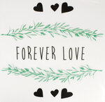 Grand Transfert textile Patch écusson thermocollant Forever love 19 cm
