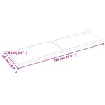 vidaXL Dessus de table bois chêne massif non traité bordure assortie