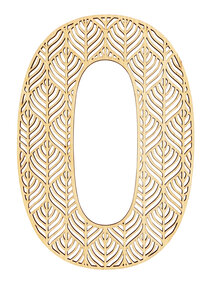 Lettre O en bois Alphabet géant ajouré 24 cm