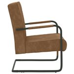 vidaXL Chaise cantilever Marron Velours