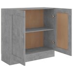 vidaXL Bibliothèque Gris béton 82 5x30 5x80 cm Aggloméré