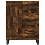 vidaXL Buffet haut Chêne fumé 69 5x34x180 cm Bois d'ingénierie