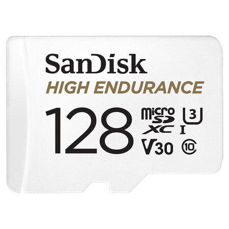 Sandisk sandisk high endurance microsdxc uhs-i u3 v30 128 go + adaptateur sd