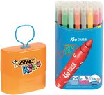 Etui de 20 feutres KIDS COULEUR PACK DURABLE Pte Moy. bloquée 20 couleurs BIC