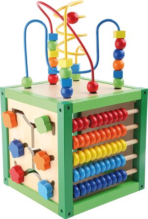 Cube De Motricité "Printemps" En Bois