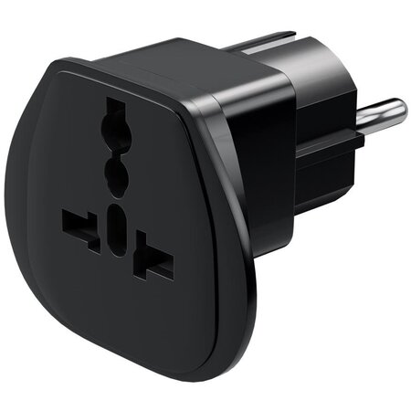 Adaptateur de voyage Protection (type F, CEE 7/7) >Prise femelle UK, Fiche Suisse (typ... GOOBAY