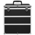 vidaXL Mallette à maquillage 37x24x40 cm Noir Aluminium