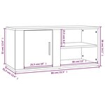 vidaXL Meuble TV Gris béton 80x31 5x36 cm Bois d'ingénierie