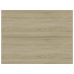 vidaXL Tables de chevet 2 Pièces Chêne sonoma 40 x 30 x 30 cm Aggloméré