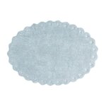 Tapis coton lavable pomme de pin bleu perle - 130 x 180 cm