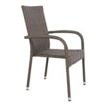 4 Chaises de jardin PORTLAND avec coussin