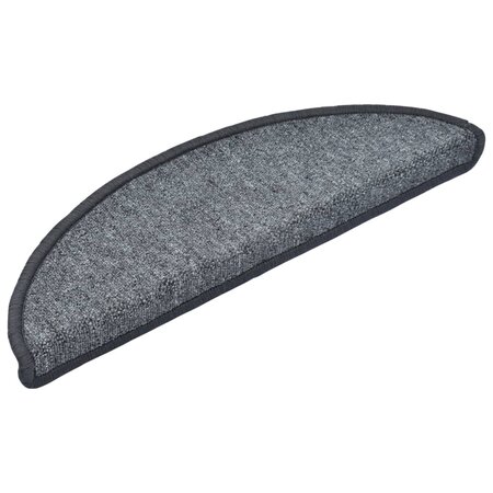 vidaXL Tapis d'escalier 15 Pièces Gris foncé 56x17x3 cm
