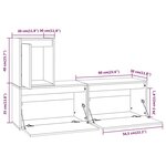vidaXL Meubles TV 3 Pièces Blanc Bois massif de pin