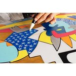 Marqueurs Posca PC5M Pointe conique moyenne Fluo 4 pièces