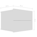 vidaXL Table de chevet Blanc 40 x 30 x 30 cm Aggloméré